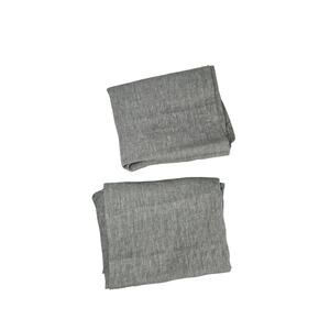 Southern Living 100% Linen Pillow King Size Shams 20x36in Light Green Grey